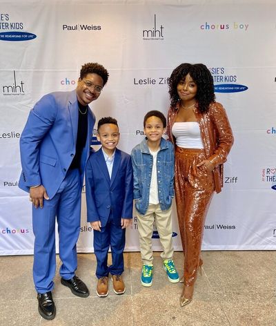 Ephraim Sykes, Aiden Mekhi Sierra, Christopher Woodley, and Adrienne Warren  Photo