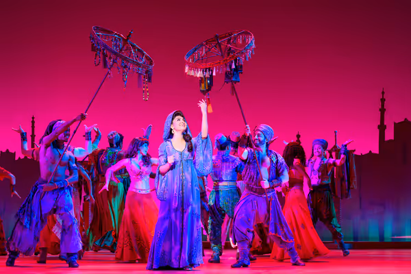Senzel Ahmady and company in Aladdin. Photo courtesy of production. Photo