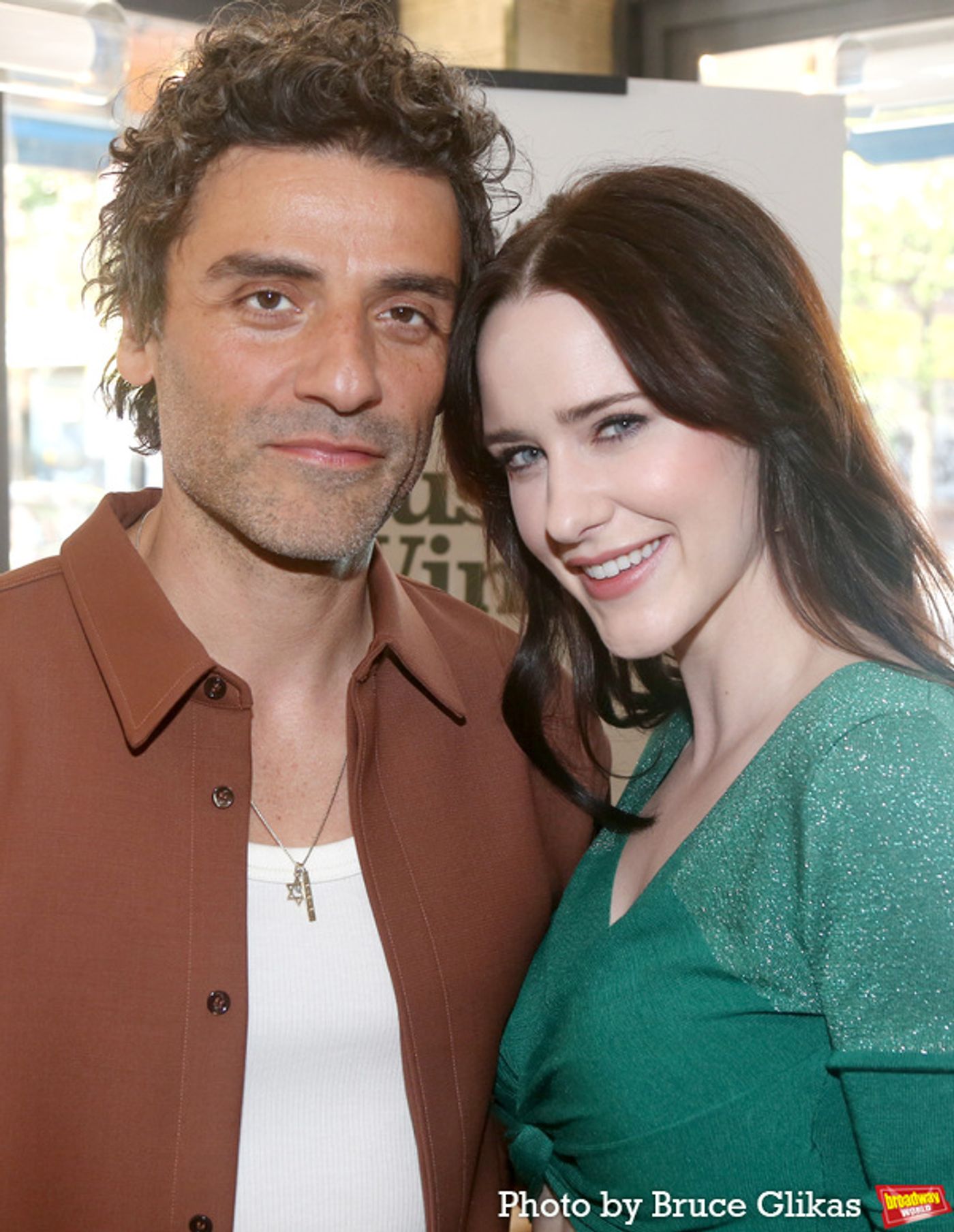 Photos: Oscar Isaac & Rachel Brosnahan of THE SIGN IN SIDNEY BRUSTEIN'S WINDOW Meet The Press!  Image
