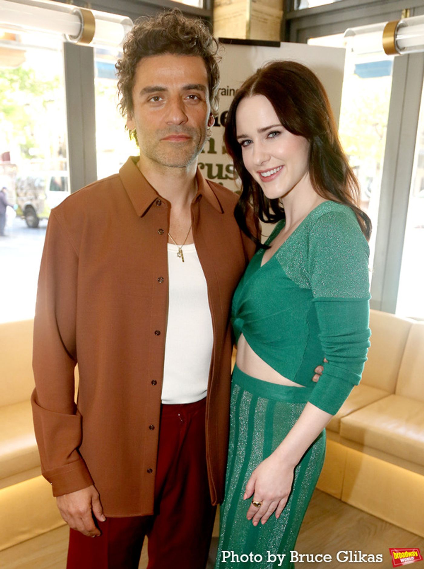 Photos: Oscar Isaac & Rachel Brosnahan of THE SIGN IN SIDNEY BRUSTEIN'S WINDOW Meet The Press!  Image