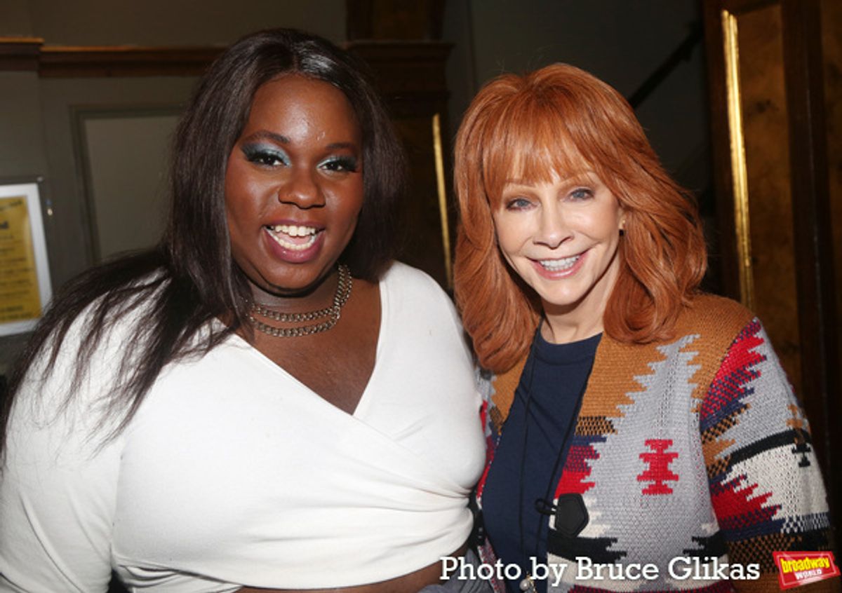Alex Newell and Reba McEntire at 