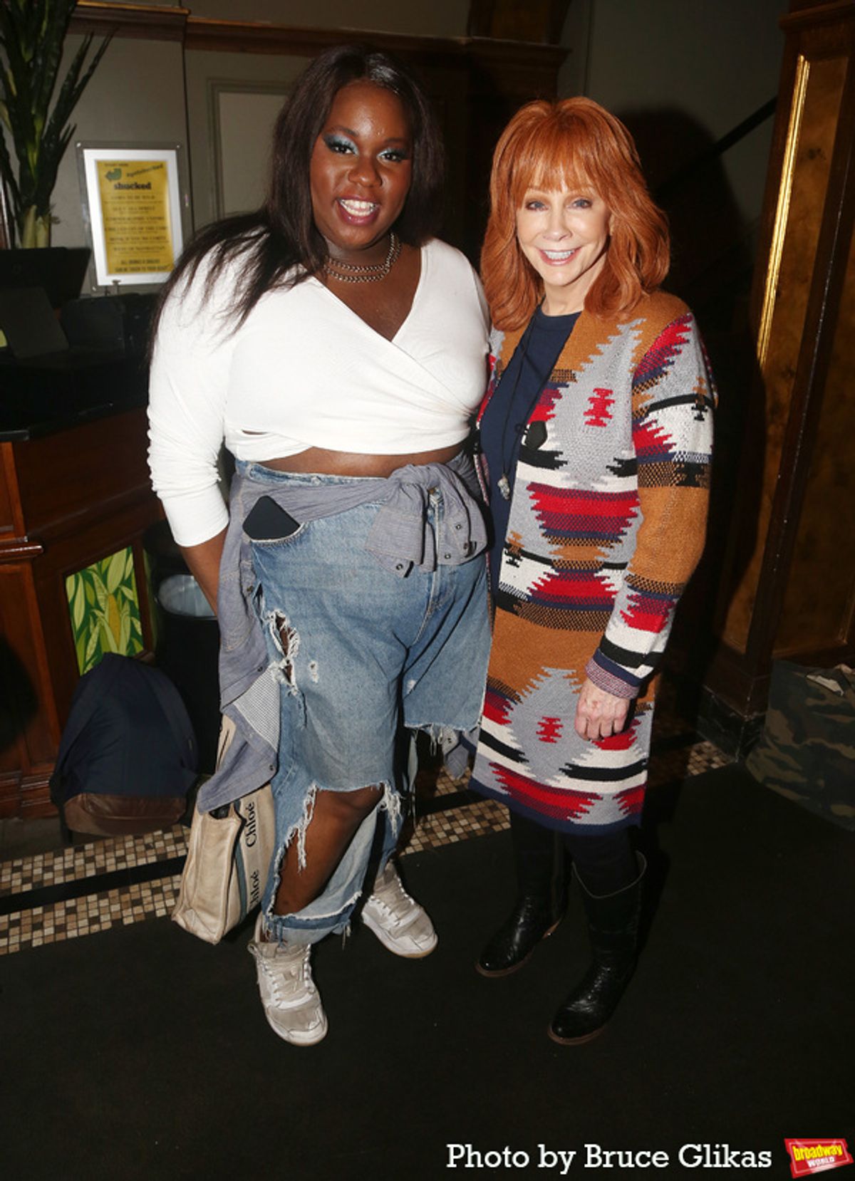 Alex Newell and Reba McEntire at 