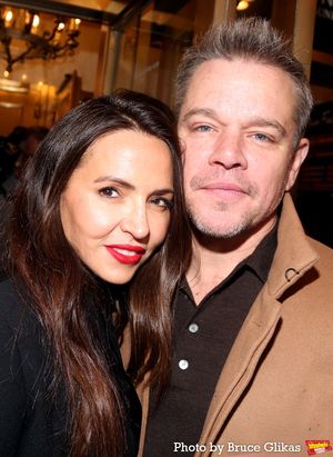 Luciana Barroso Damon and Matt Damon  Photo
