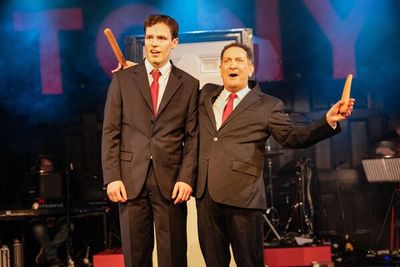 Jack Whittle as Tony Blair and Howard Samuels as Peter Mandelso Photo