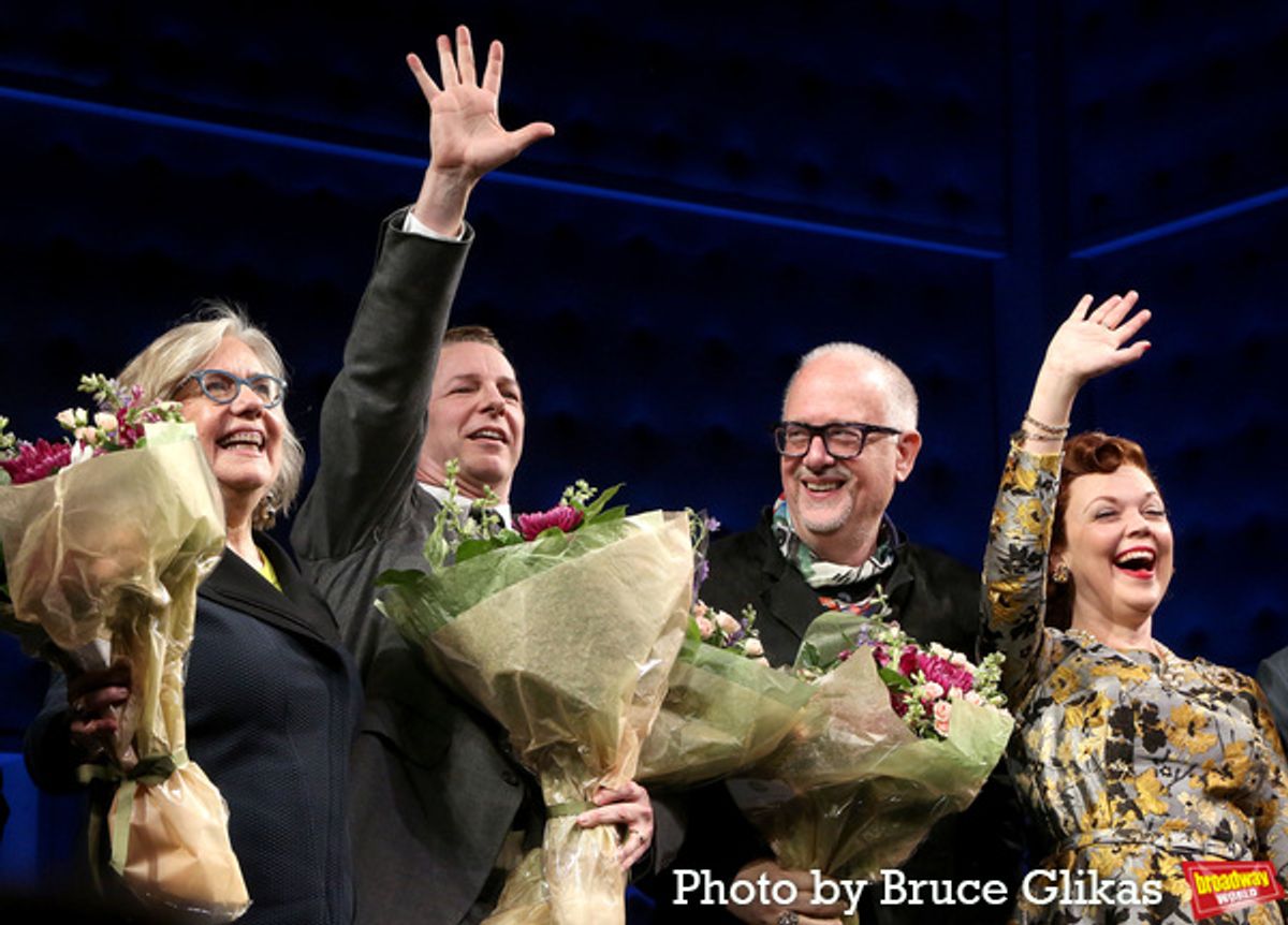 Director Lisa Peterson, Sean Hayes, Playwright Doug Wright and Emily Bergl  at 