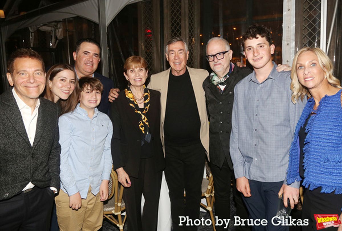 Playwright Doug Wright, Michael Feinstein and Oscar Levant's daughter Amanda Levant Carmel at 