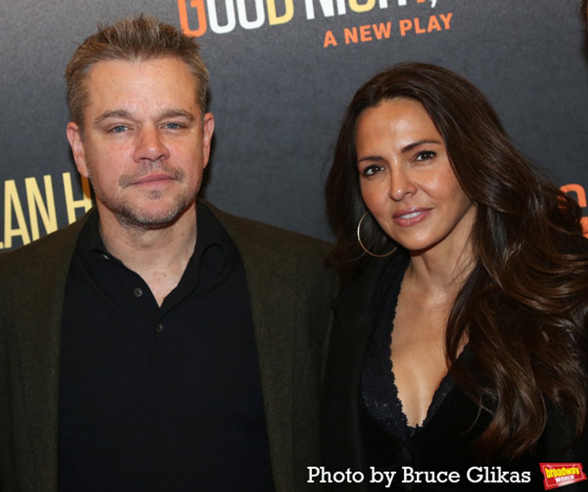 Matt Damon, Luciana Barroso Damon at 