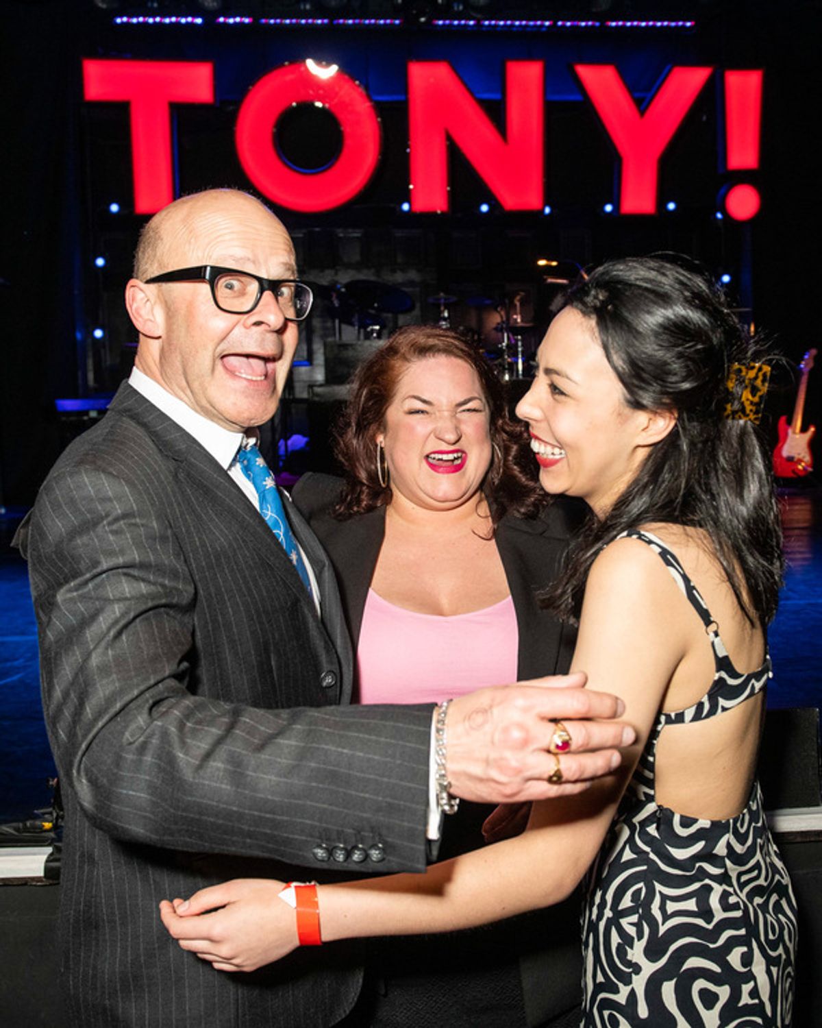 Harry Hill, Rosie Strobel (John Prescott) and Sally Cheng (Robin Cook)  at 