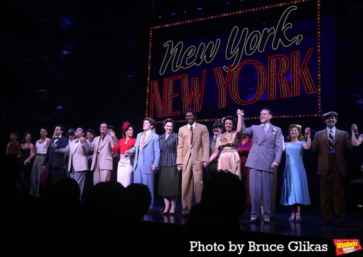 Angel Sigala, Tony Prose, Clyde Alves, Anna Uzele, Colton Ryan, Kevin Ligon, Emily Skinner, John Clay III, Janet Dacal, Ben Davis and The Company of ''New York, New York'' at 