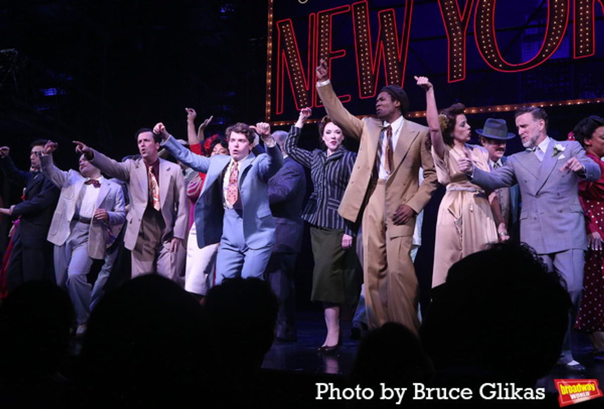 Angel Sigala, Tony Prose, Clyde Alves, Anna Uzele, Colton Ryan, Kevin Ligon, Emily Skinner, John Clay III, Janet Dacal, Ben Davis and The Company of ''New York, New York'' at 