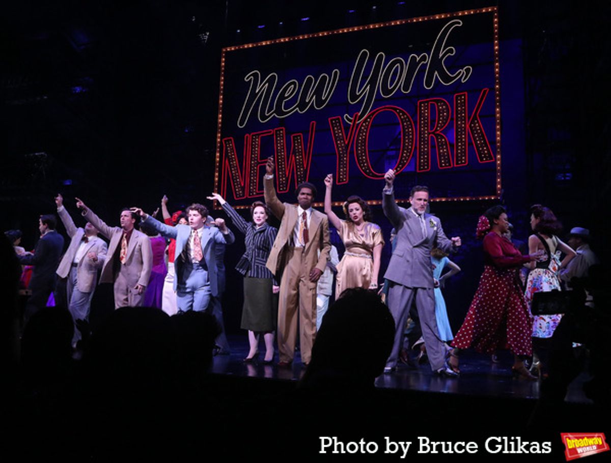 Angel Sigala, Tony Prose, Clyde Alves, Anna Uzele, Colton Ryan, Kevin Ligon, Emily Skinner, John Clay III, Janet Dacal, Ben Davis and The Company of ''New York, New York'' at 