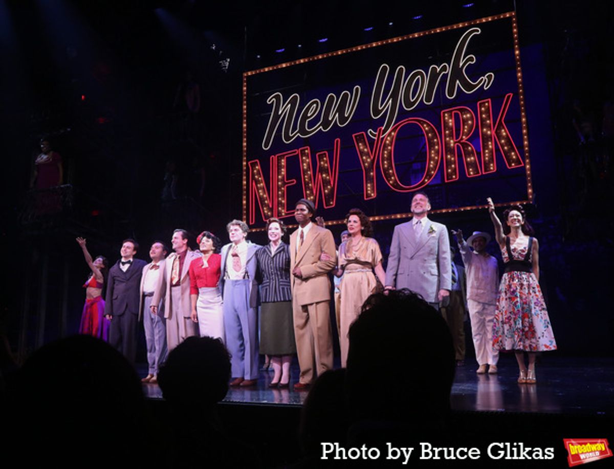 Angel Sigala, Tony Prose, Clyde Alves, Anna Uzele, Colton Ryan, Kevin Ligon, Emily Skinner, John Clay III, Janet Dacal, Ben Davis and The Company of ''New York, New York'' at 