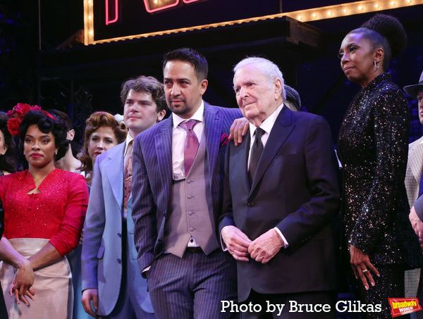 Anna Uzele, Colton Ryan, John Kander, Lin-Manuel Miranda and Sharon Washington  Photo