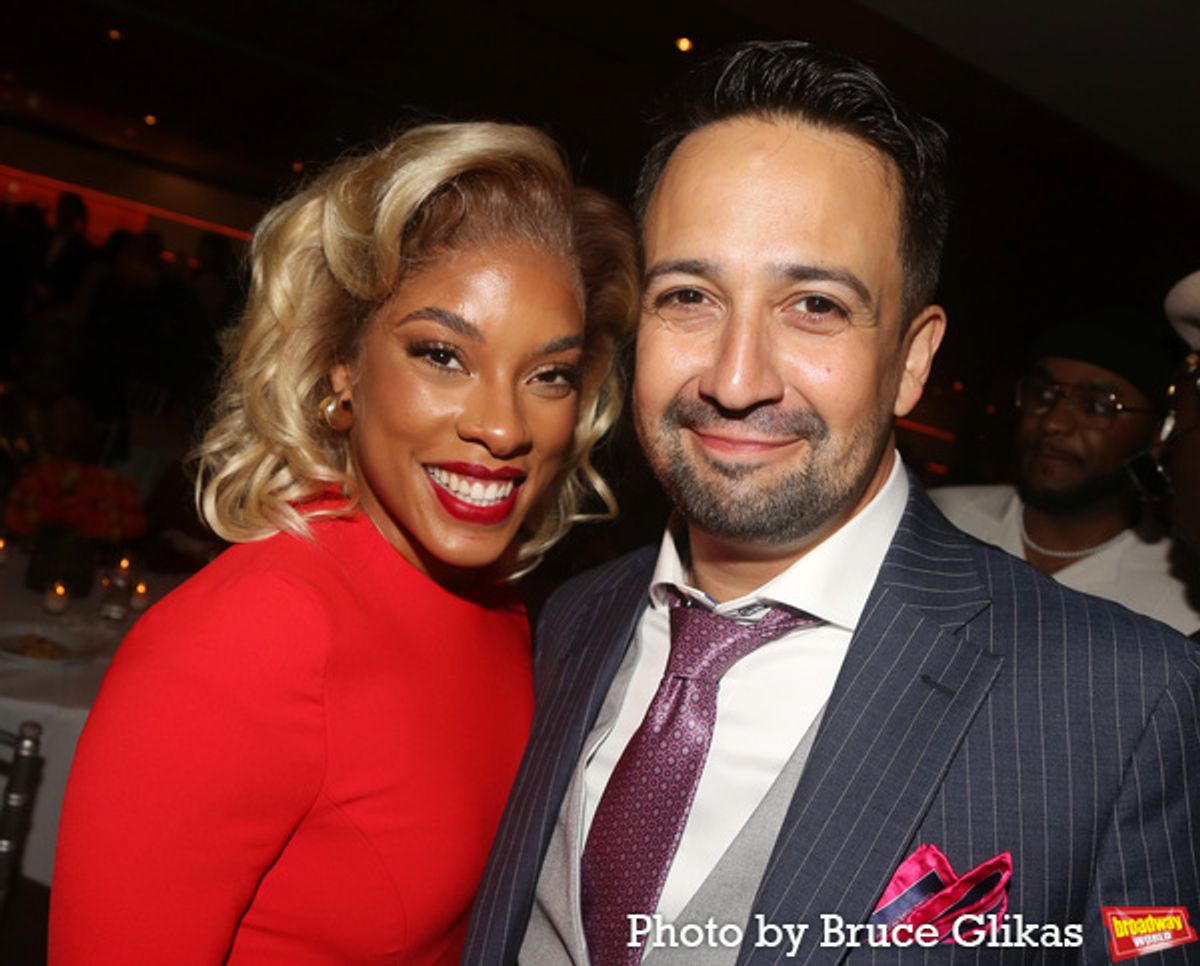 Anna Uzele and Lin-Manuel Miranda at 