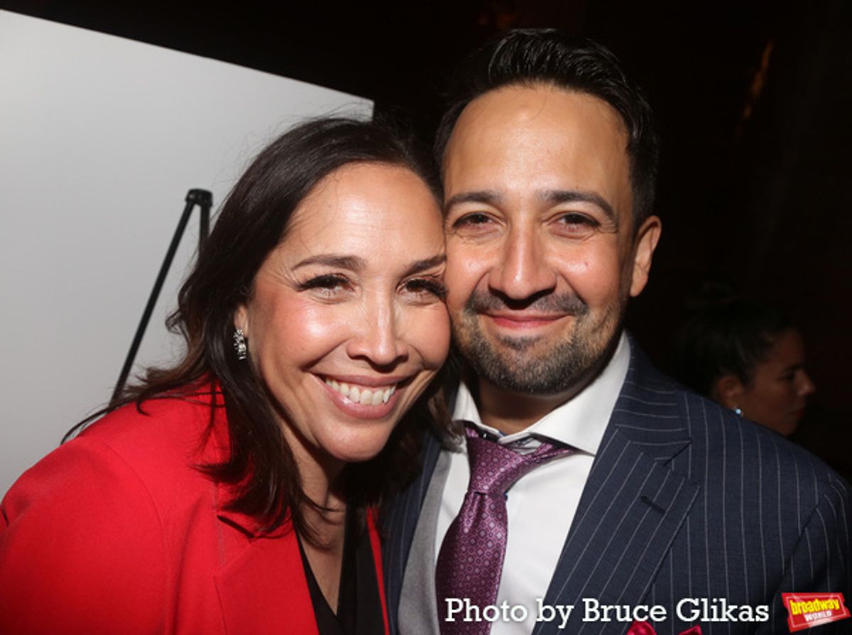 Andrea Burns and Lin-Manuel Miranda at 