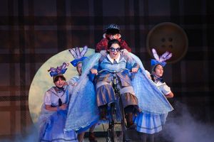 Matthew Woody (Fievel), Deidre Cochran (Henri), Ines Mojica (Ensemble), Mabel Weisman Photo