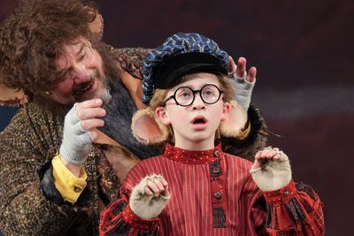 Luverne Seifert (Papa) and Matthew Woody (Fievel) Photo