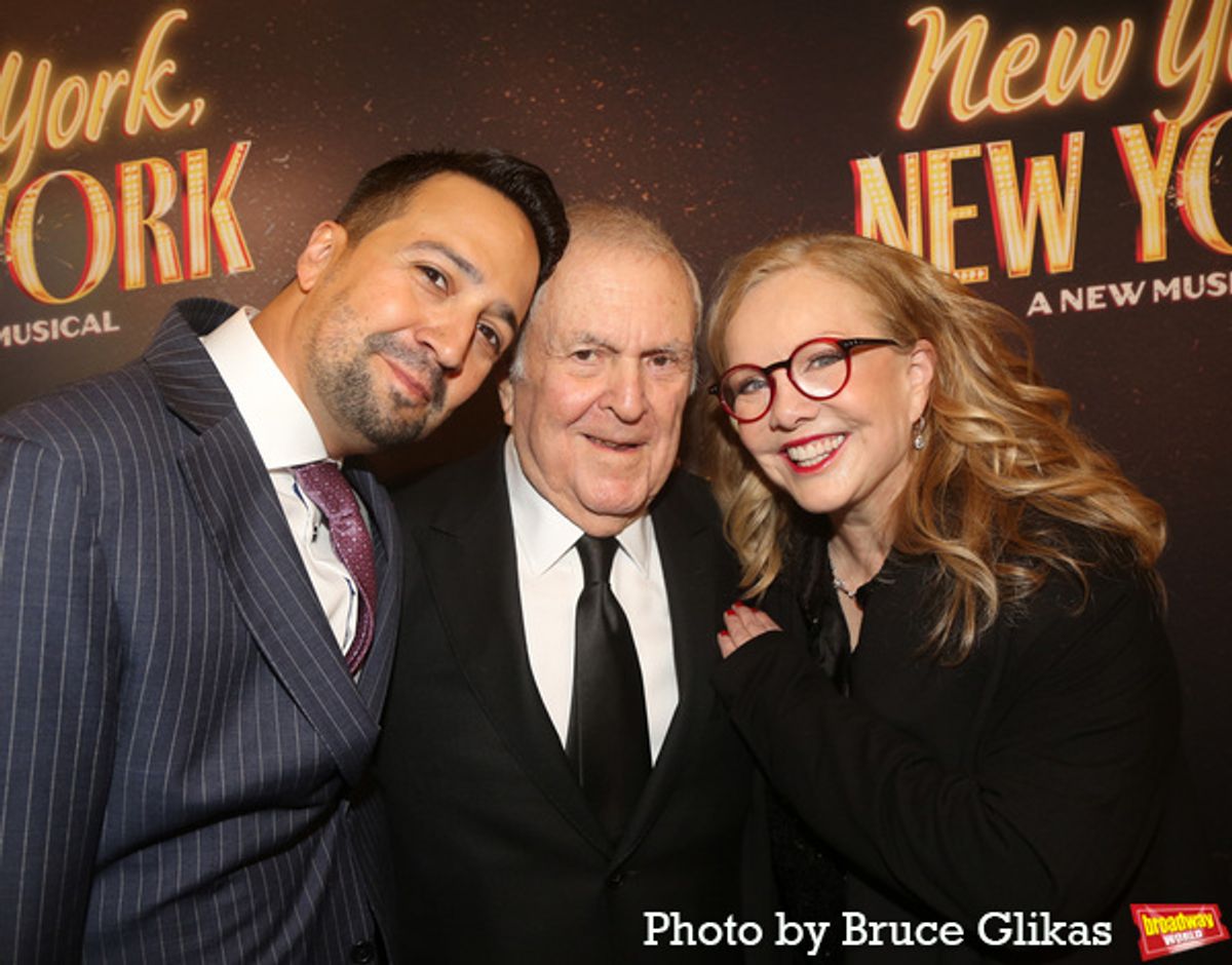 Lin-Manuel Miranda, John Kander and Susan Stroman at 
