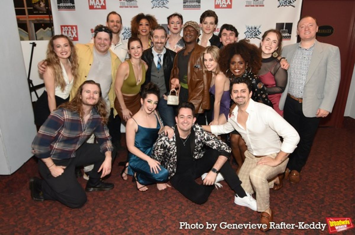 The Cast of Rock of Ages that includes- Madison Baker, Nathaniel Beutel, Esteban Boo, Eric Coles, Kevin Dennis, Jasmine Gobourne, Justin Glass, Jack Hale, Jacob Higdon, Mekhi Holloway, Hallie Quinn, Spencer Petro, Julia Rippon, Phil Sloves, Abigail Sparrow, Jalynn Steele, Emily Ann Stys and Jesse Swimm at 