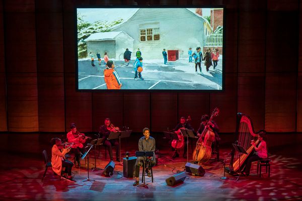 L-R Juliette M. Jones, Monique Brooks Roberts, Jarvis L. Benson, Jacqueline Woodson,  Photo