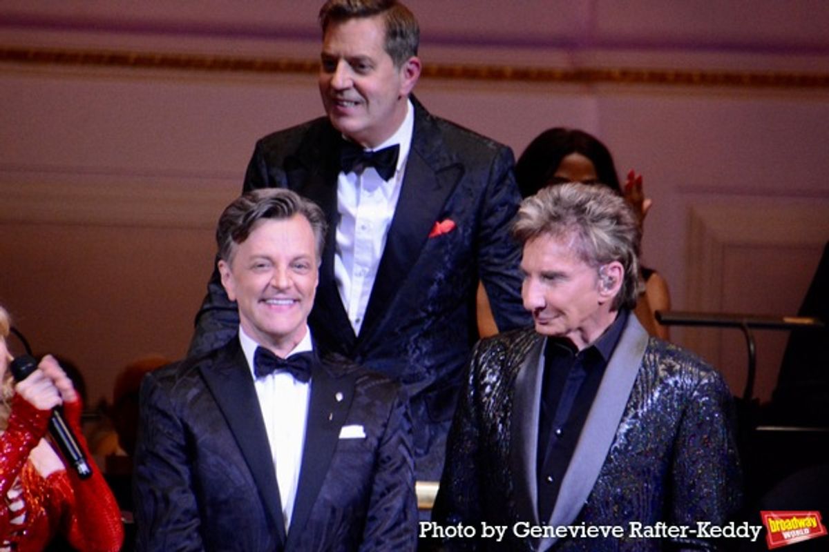 Jim Caruso, Steven Reineke and Barry Manilow at 