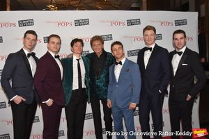 Barry Manilow with The Cast of Harmony- Sean Bell, Steven Telsey, Blake Roman, Danny Kornfeld, Eric Peters and Zal Owen @ BroadwayWorld Barry Manilow with The Cast of Harmony- Sean Bell, Steven Telsey, Blake Roman, Danny Photo