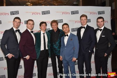 Barry Manilow with The Cast of Harmony- Sean Bell, Steven Telsey, Blake Roman, Danny  Photo