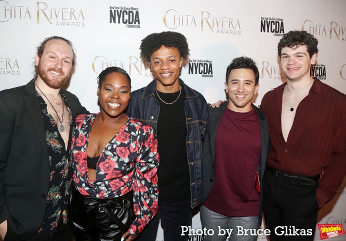 The Cast of 'A Beautiful Noise: The Neil Diamond Musical' Devin Richey, Tatiana Lofton, Deandre Sevon, Jess LeProtto and Makai Hernandez at 