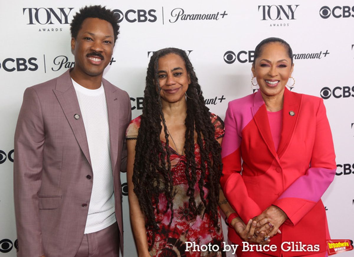 Corey Hawkins, Suzan-Lori Parks, Debra Martin Chase at 