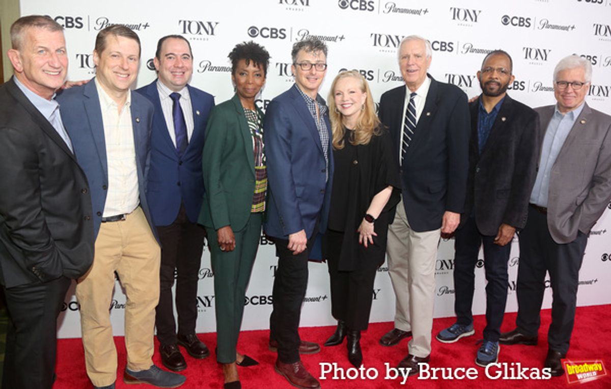 Tom Kirdahy, Sam Davis, Kai Harada, Sharon Washington, Beowulf Boritt, Susan Stroman, Ken Billington, Daryl Waters, David Thompson at 