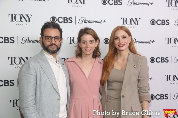 Arian Moayed, Amy Herzog, Jessica Chastain 
 Photo