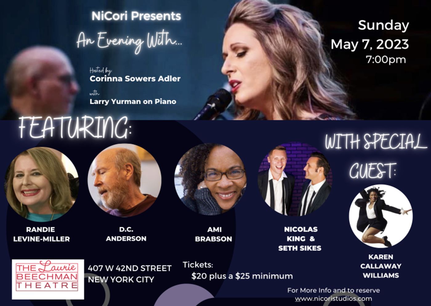 AN EVENING WITH... Prepares For Series Debut at The Laurie Beechman Theatre May 7th  Image