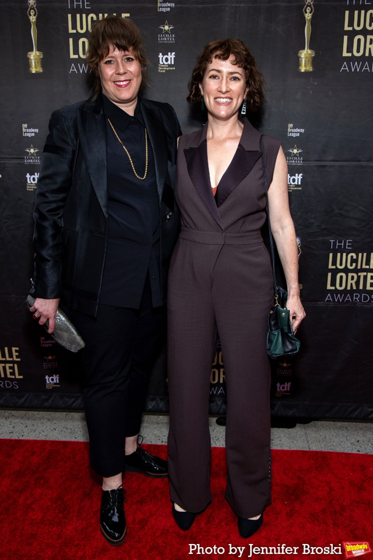 S Katy Tucker and guest at Photos: On the Red Carpet at the 2023 Lucille Lortel Awards