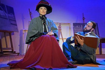 Joanne Van Zyl as Old Lady & Logan Denninghoff as George Photo