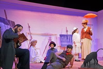 Logan Denninghoff as George & the Cast of Sunday in the Park with George Photo