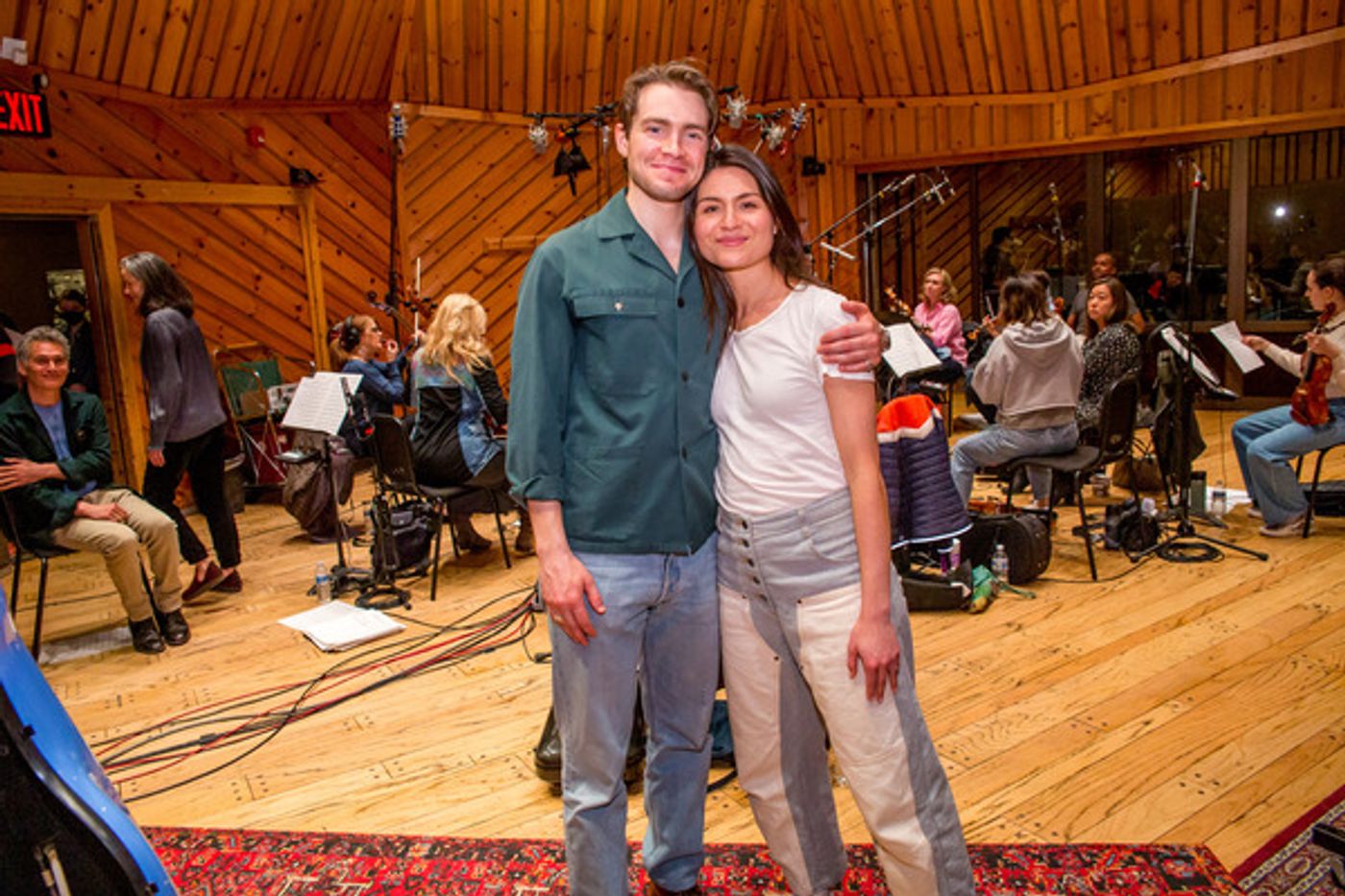Photos: See Phillipa Soo, Andrew Burnap, Jordan Donica & More Recording the CAMELOT Cast Album  Image