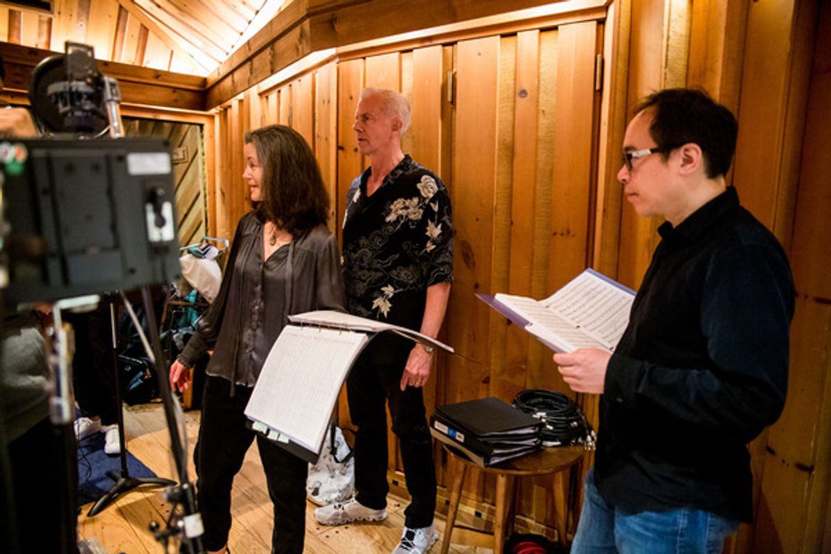 Kimberly Grigsby with David Caddick and David Lai at 