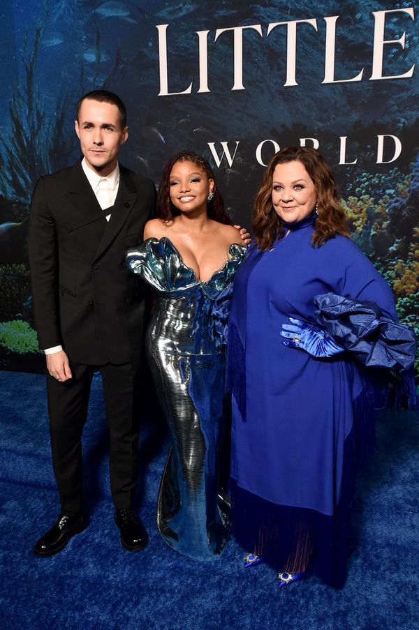 LOS ANGELES, CALIFORNIA - MAY 08: (L-R) Jonah Hauer-King, Halle Bailey and Melissa Mc Photo