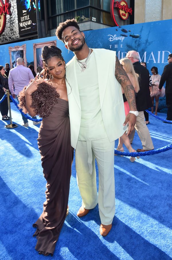 LOS ANGELES, CALIFORNIA - MAY 08: (L-R) Marsai Martin and Trevor Jackson attend the W Photo