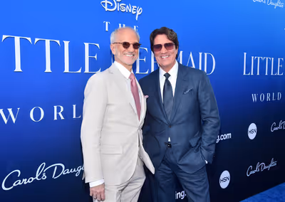 LOS ANGELES, CALIFORNIA - MAY 08: (L-R) John DeLuca and Rob Marshall attend the World Photo