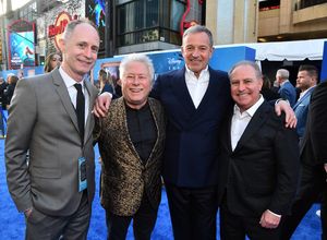 LOS ANGELES, CALIFORNIA - MAY 08: (L-R) Tom MacDougall, President, Walt Disney Music, Photo