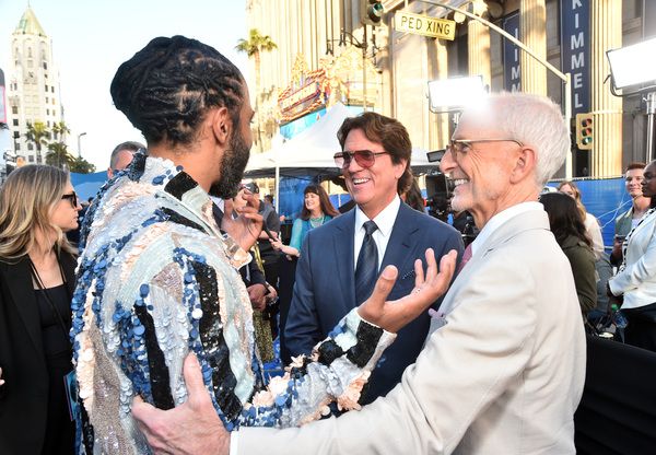 LOS ANGELES, CALIFORNIA - MAY 08: (L-R) Daveed Diggs, Rob Marshall, and John DeLuca a Photo