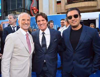 LOS ANGELES, CALIFORNIA - MAY 08: (L-R) John DeLuca, Rob Marshall and Asad Ayaz, Chie Photo