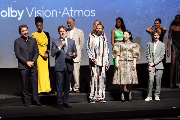 LOS ANGELES, CALIFORNIA - MAY 08: (L-R) (L-R) Javier Bardem, Noma Dumezweni, Rob Mars Photo