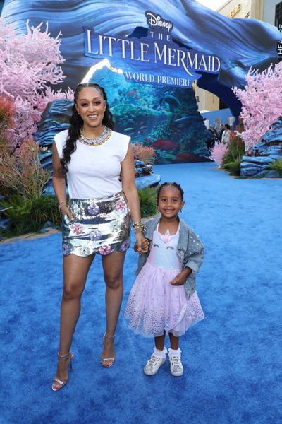 Tia Mowry and Cairo Tiahna Hardrict attend the World Premiere of Disney's "The Little Photo