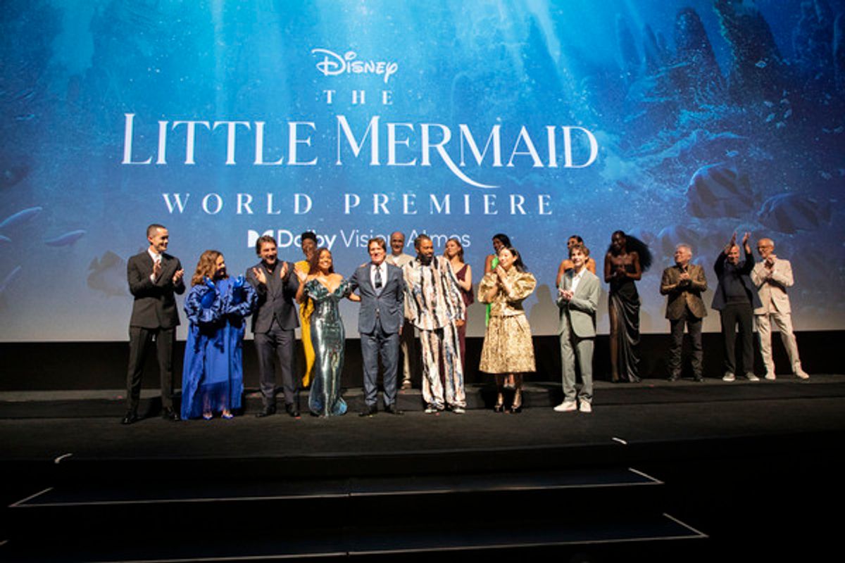 Jonah Hauer-King, Melissa McCarthy, Javier Bardem, Noma Dumezweni, Halle Bailey, Ron Marshall, Art Malik, Daveed Diggs, Jessica Alexander, Awkwafina, Simone Ahsley, Jacob Tremblay, Lorena Andrea, Sienna King, Alan Menken, Marc Platt and John DeLuca attend the World Premiere of Disney's 'The Little Mermaid' at the Dolby Theatre in Hollywood, CA on Monday, May 8, 2023 

(photo: Alex J. Berliner/ABImages)


 at 