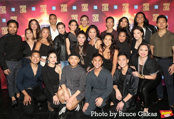 Jose Llana, Lea Salonga, Arielle Jacobs, Conrad Ricamora and the cast of 
