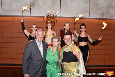 Stewart F. Lane, Bonnie Comley, Chris Flambeaux and Flambeaux Fire Photo