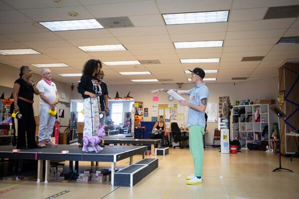 Sam Pinkleton (right) with Cathleen Riddley, Danny Scheie, Chanel Tilghman, and Darryl V. Jones  at 