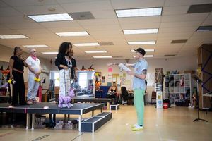 Sam Pinkleton (right) with Cathleen Riddley, Danny Scheie, Chanel Tilghman, and Darry Photo